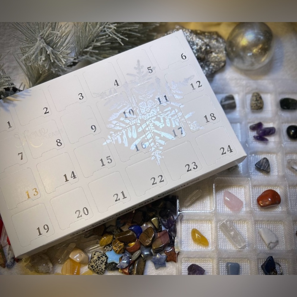 24-Day Christmas Advent Calendar crystals, gems, handmade